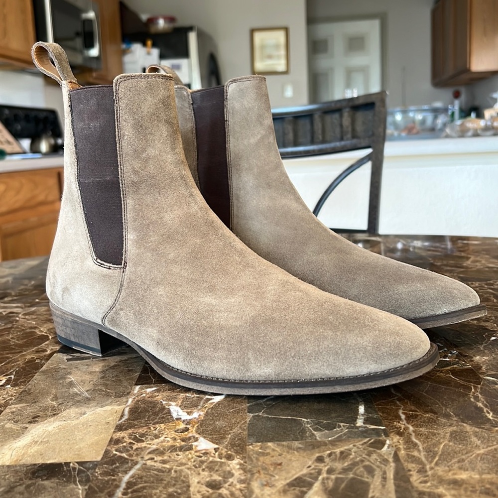 Oro Los Angeles Alpaca Granada Chelsea Boot (grey/brown)